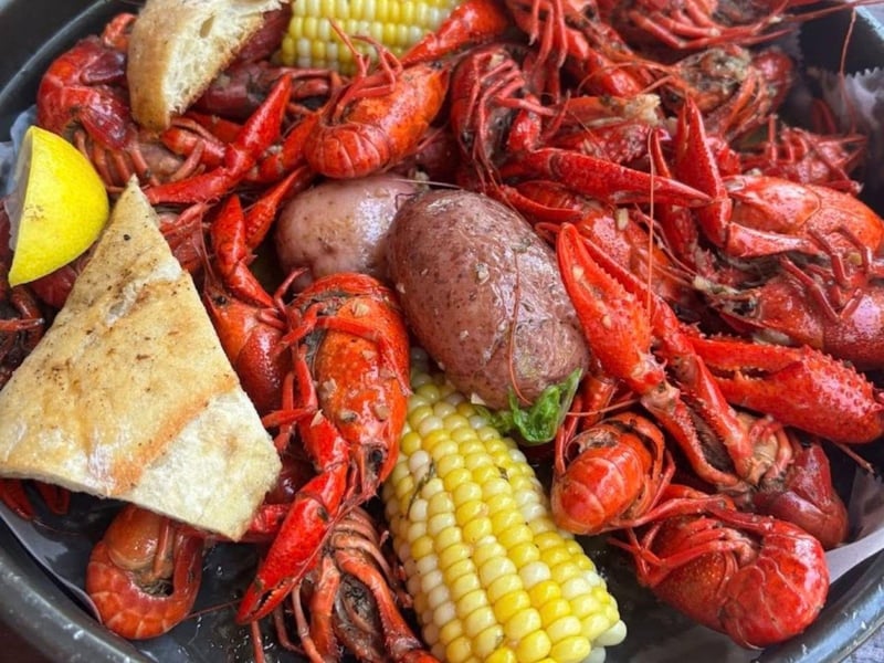 A crawfish boil from Mudbugs