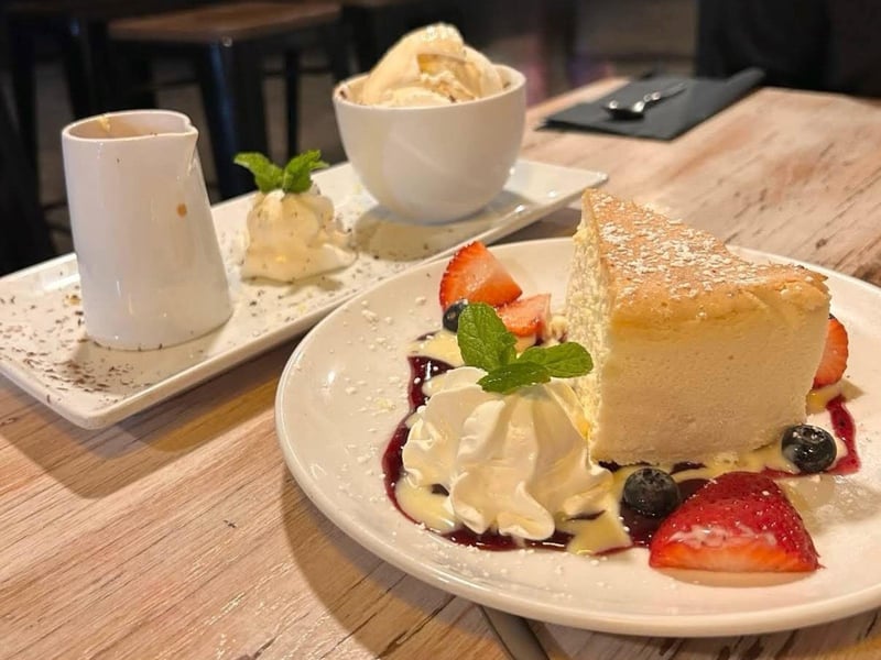 The Mad Hatter Cheesecake and an affogato