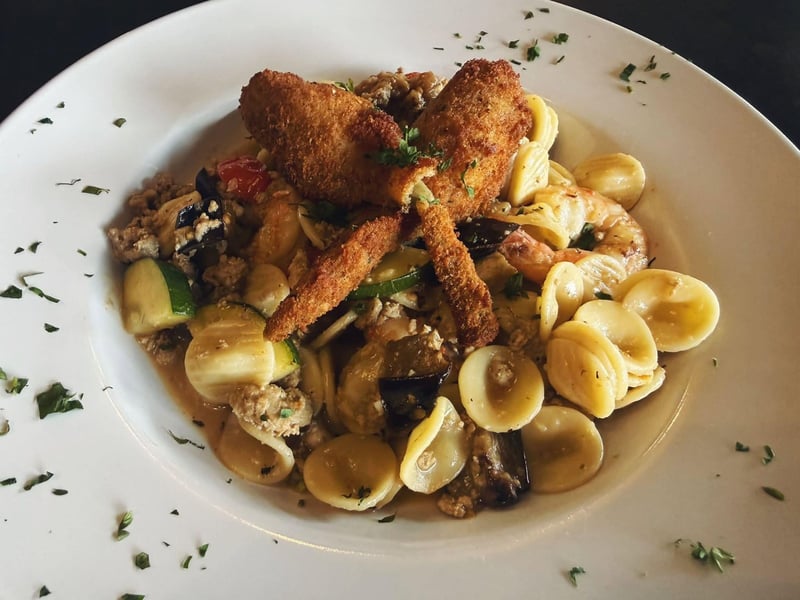 Orecchiette Rustica with Key West pink srhimp