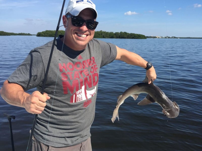 A customer with a small hammerhead