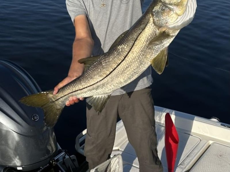 An angler in board Maxed Out Charters 2