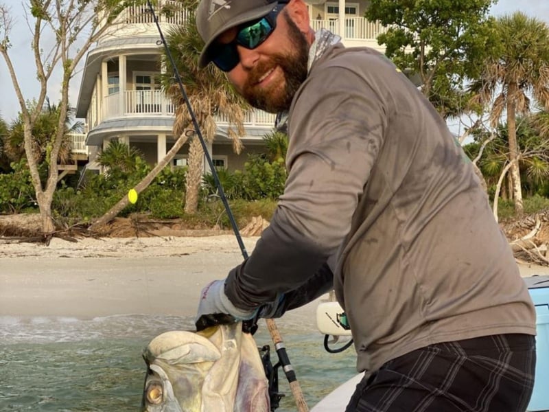 A guest with Locked In Fishing Charters