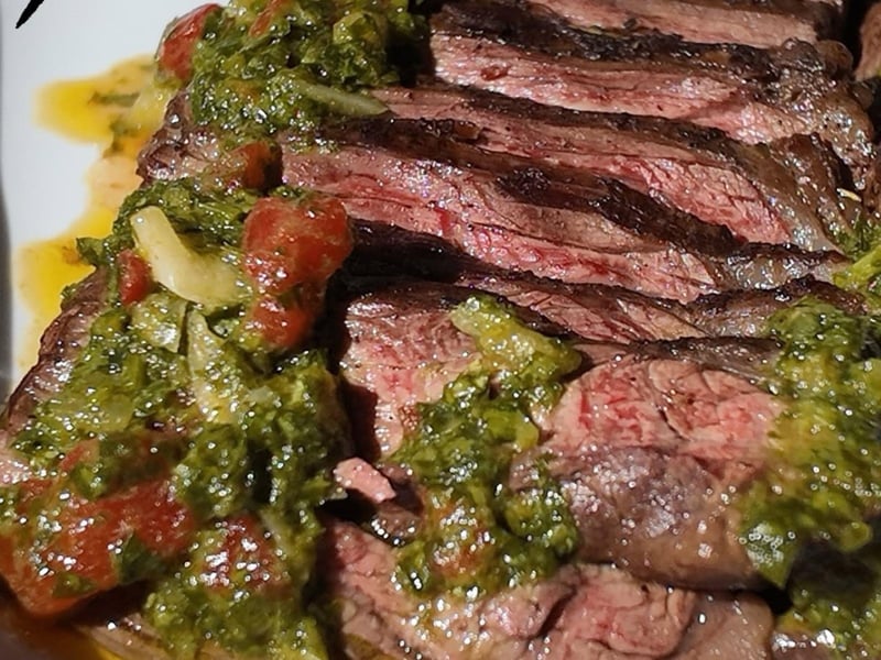 Angus Skirt Steak with chimi sauce