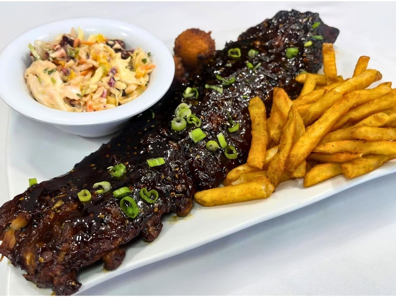 1394043 Mongolian Ribs At Mangos Dockside Bistro