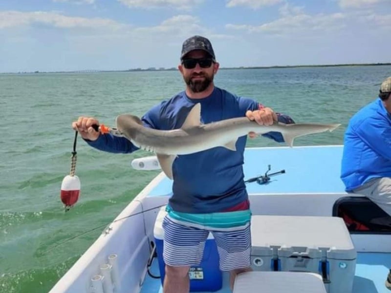 A shark caught off the coast of Fort Myers, Florida