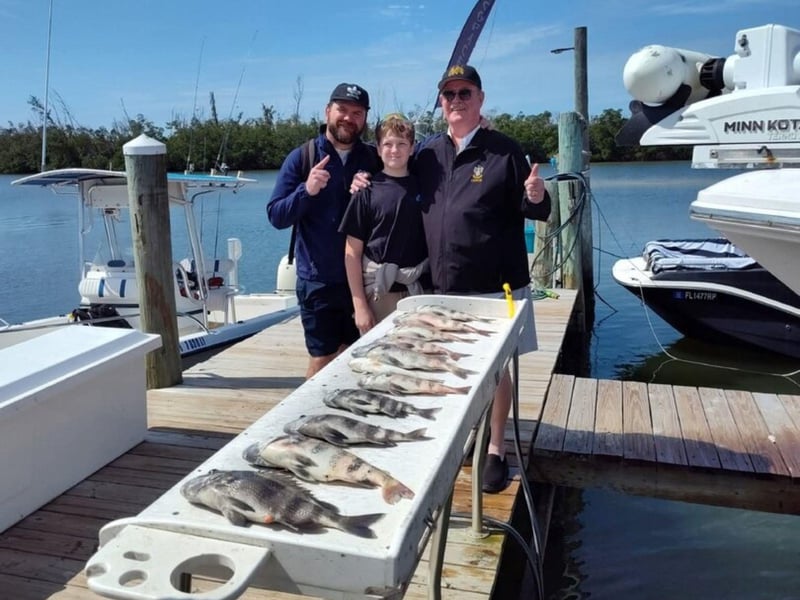 Two guests at the dock in Fort Myers, Florida