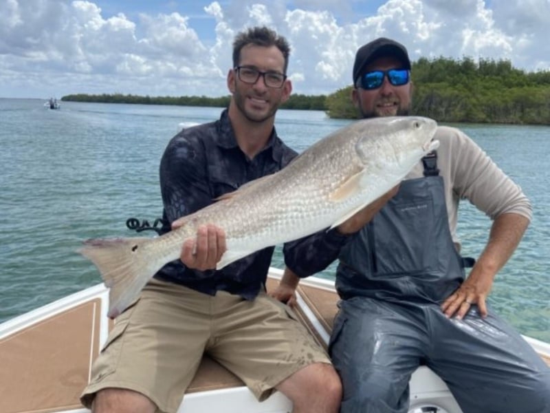 Anglers showing off their catch