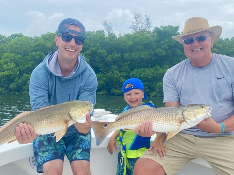A family with Indigenous Charters near Sanibel, Florida