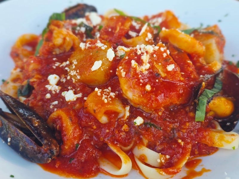 Fresh seafood pasta