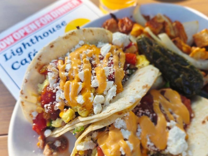 Tacos from the Lighthouse Cafe