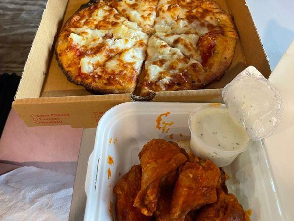 Wings and pizza is another great choice