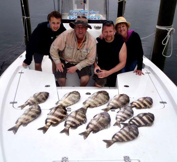 Back Bay Adventures Captain Todd, anglers, and catch on their boat