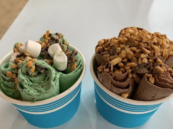 Rolled ice cream from Curly Cream