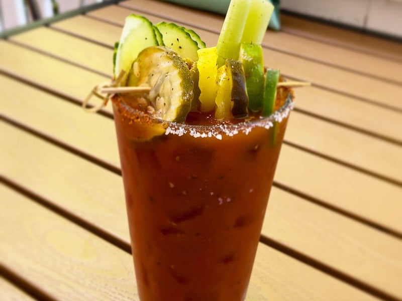 A Bloody Mary from Dharma Blue in Pensacola, Florida