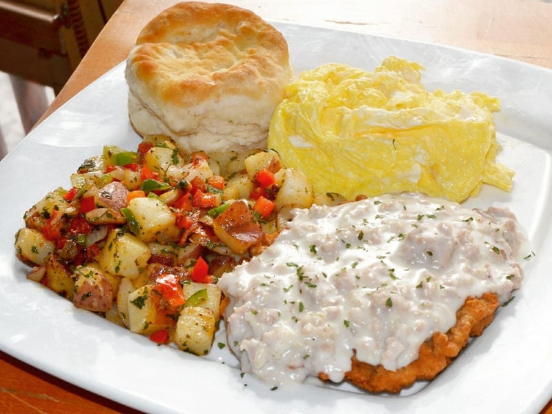 The Dads Breakfast Plate from Anglers Beachside Bar and Grill in Fort Walton Beach, Florida