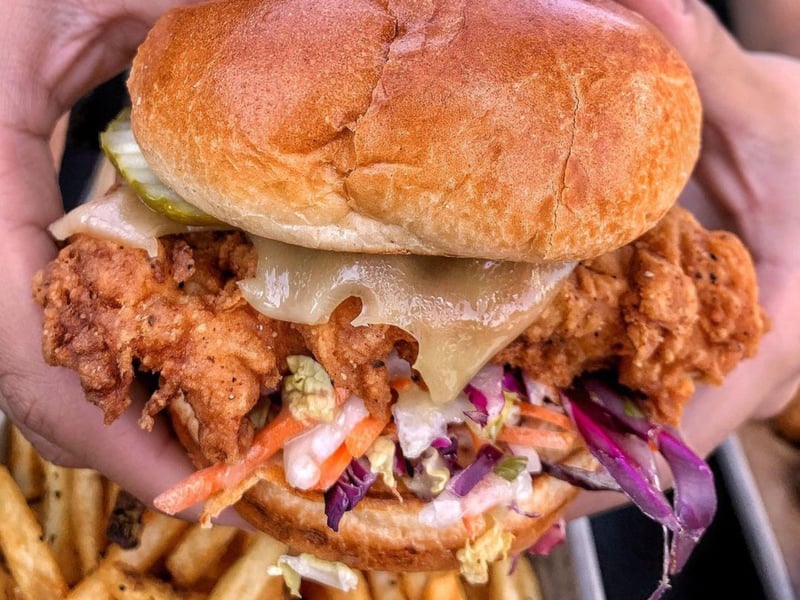 The fried chicken sandwich from Buffalo Wild Wings in Fort Walton Beach, Florida