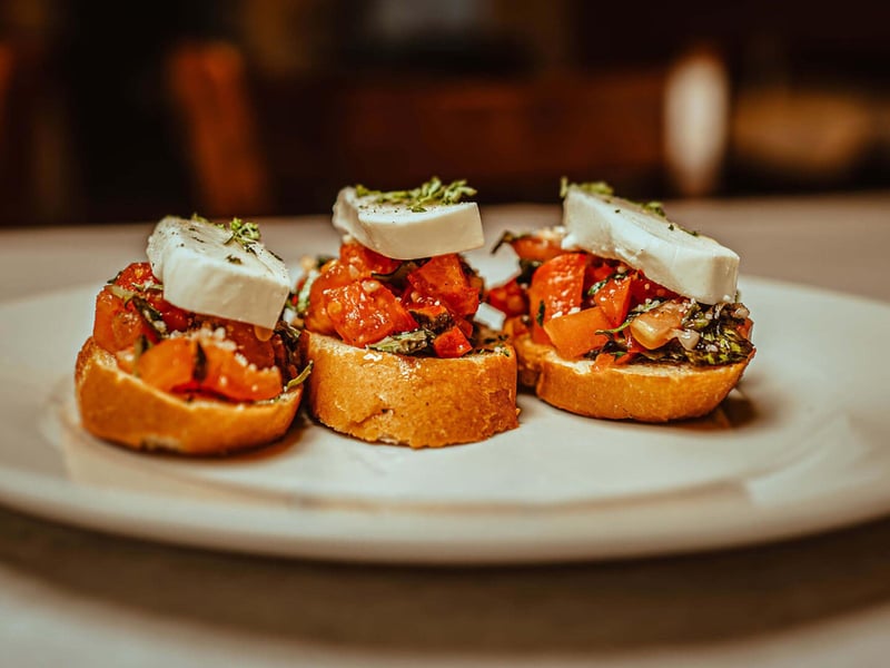 Bruschetta on toasted garlic bread from Alis Bistro
