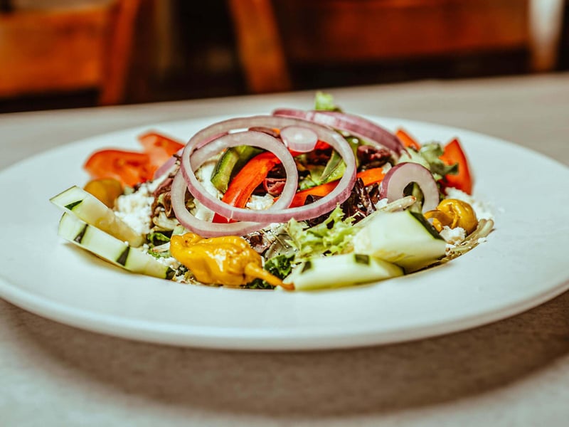 The greek salad from Alis Bistro in Fort Walton Beach, Florida