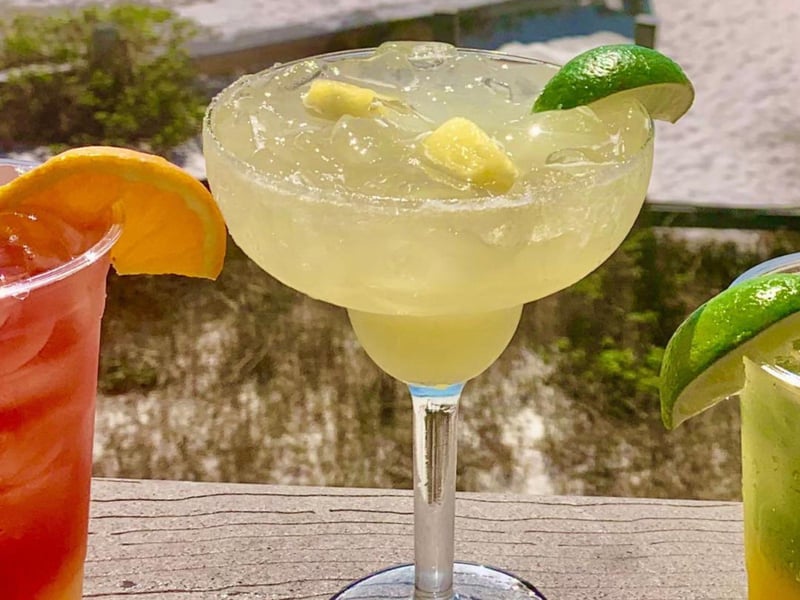 A margarita and cocktails at Rockin Tacos