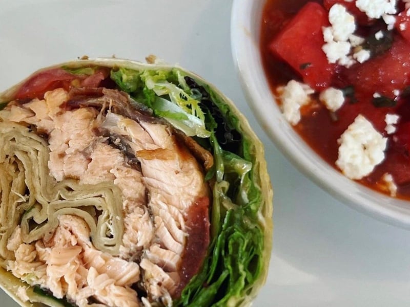 The Salmon BLT wrap