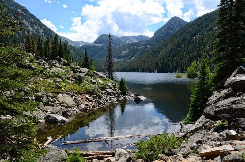 33 A Lake Surrounded By Mountains