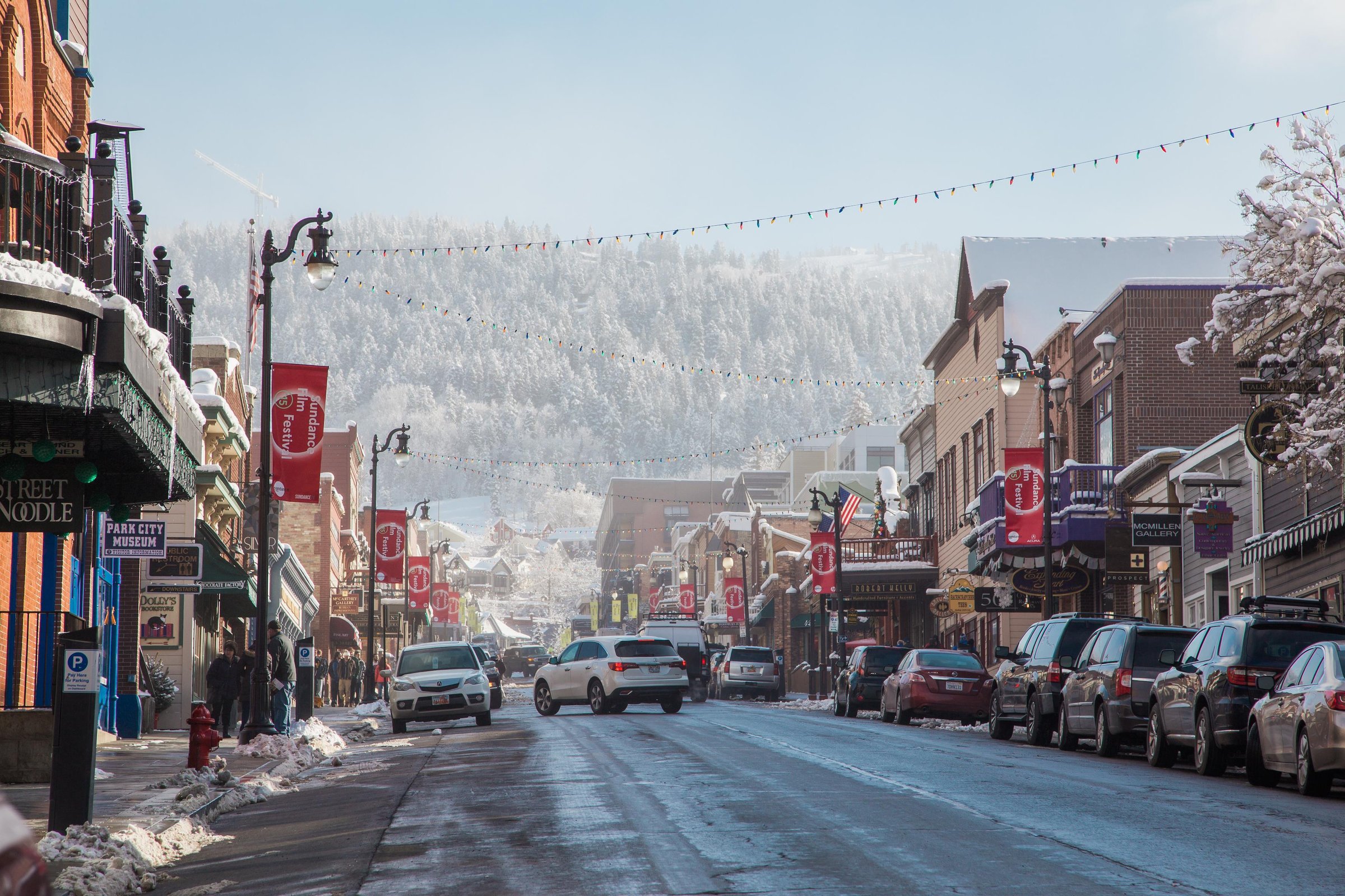 Historic Main Street em Park City durante o inverno