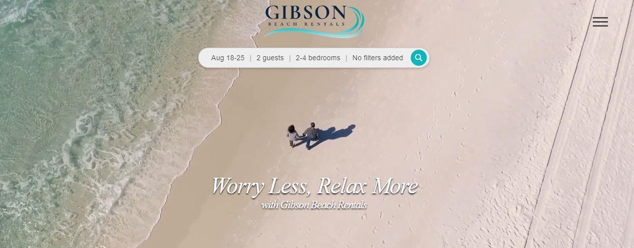 New Web Design For Gibson Beach Rentals