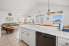 Ample prep space and seating make the kitchen both functional and social