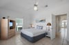 Comfortable bedroom designed for a restful night after a full day in the sun