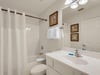 Shared guest bathroom access via hall or bunk bedroom