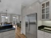 Open kitchen with stainless appliances