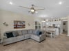 Living area with open floor plan