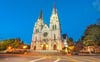 The impressive St. Johns Cathedral is steps away.