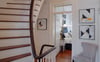 Now roped off for guests safety, the main focal point of this historic home is the winding staircase.