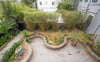 View of the courtyard from the upstairs balcony.