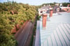 View of the rooftops opposite Forsyth Park.