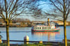 Catch a tugboat steam by on the riverfront.