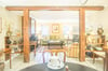 View of the dining table looking towards the living area.