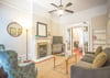 Tall ceilings make this onebedroom feel quite large.