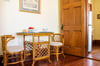 View of the breakfast table just outside the kitchen.