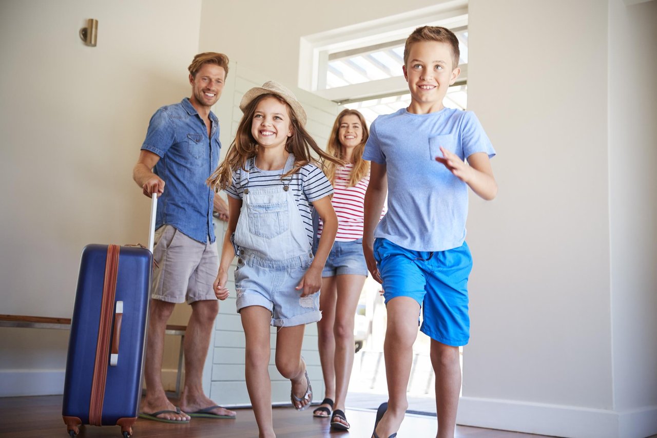 Family at a 30A Vacation Rental