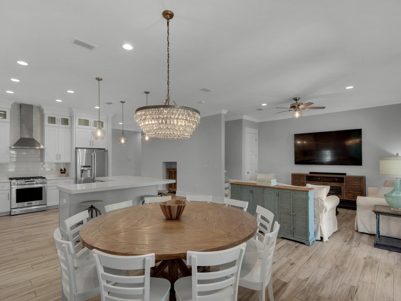 Open Dining, Kitchen and Living Area