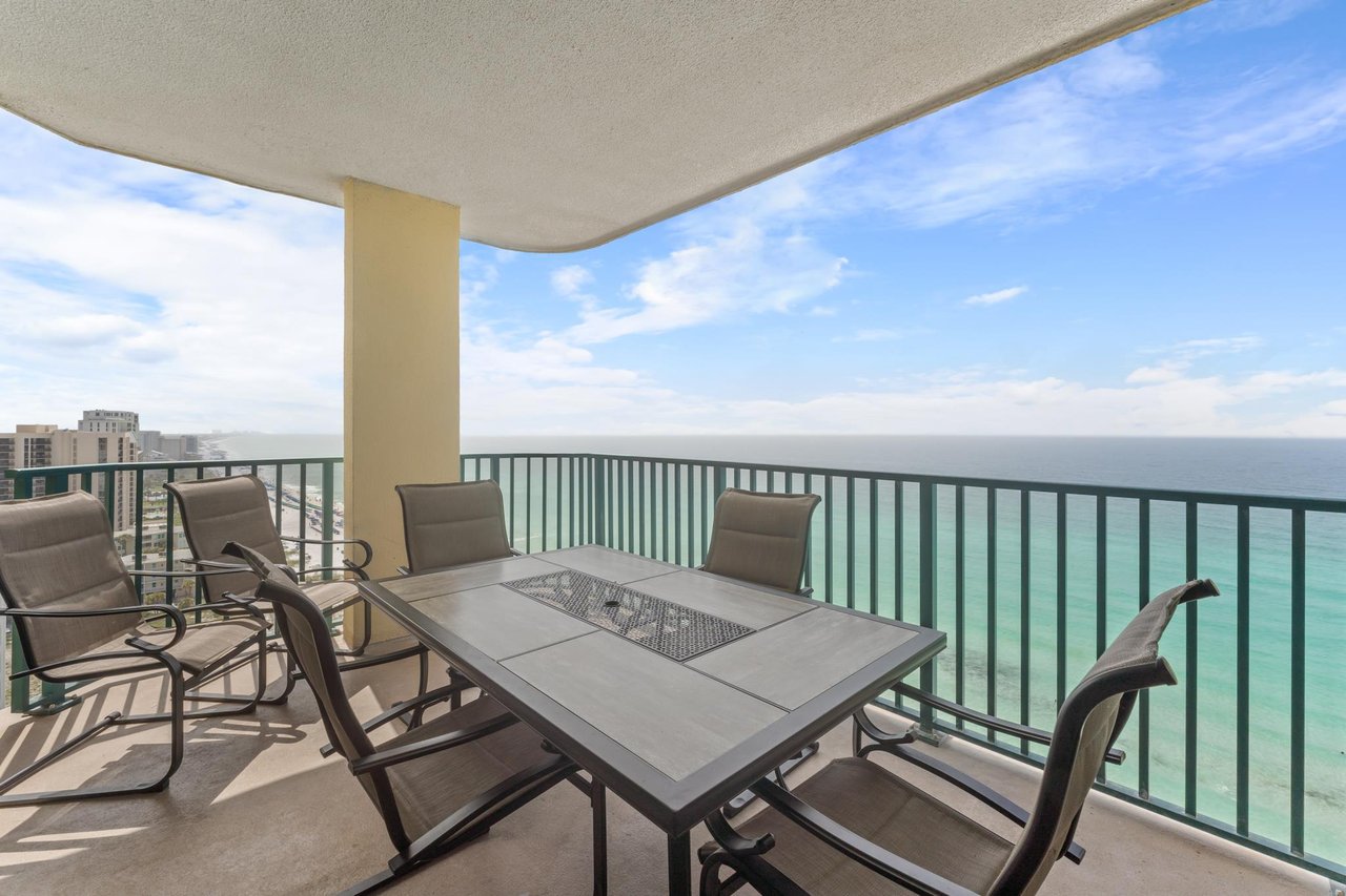 Private Balcony off Living Area and Master Bedroom