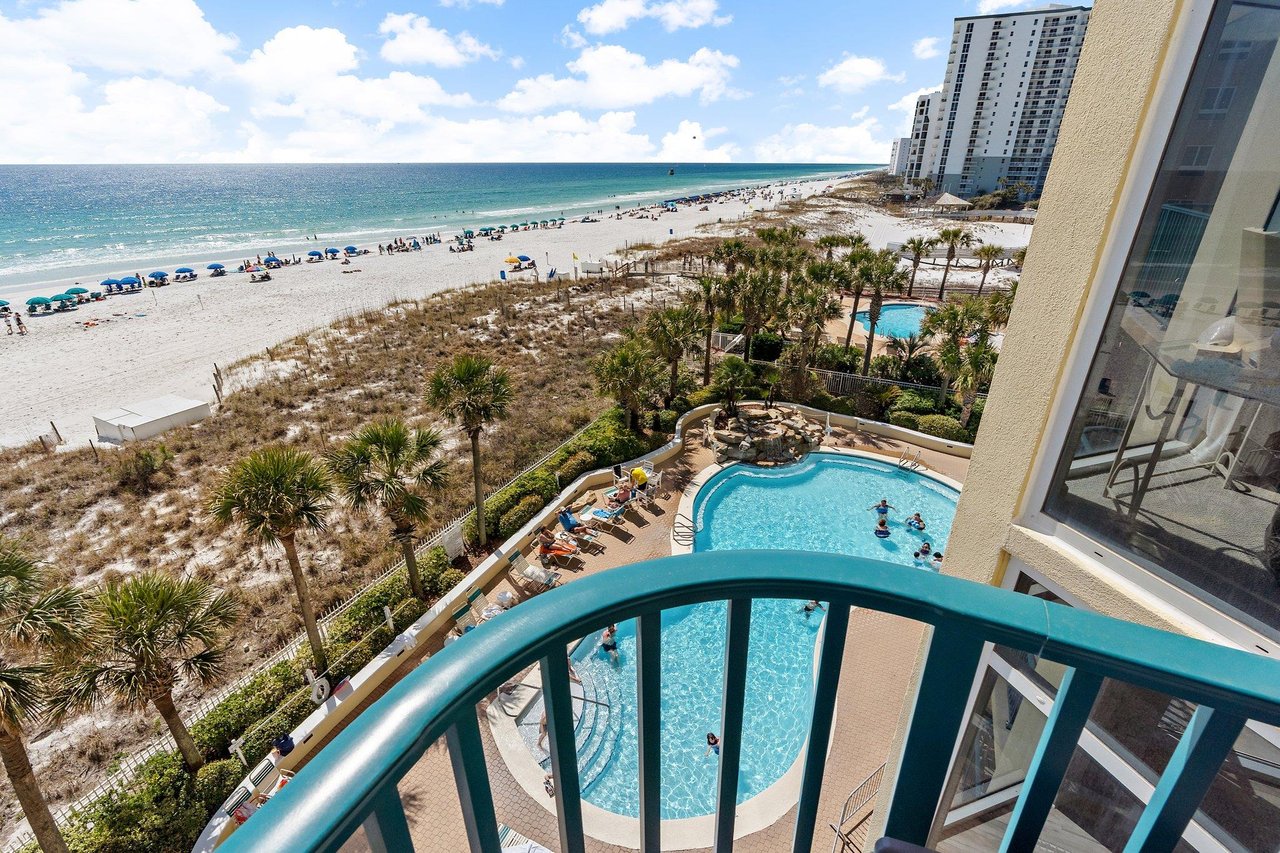 Pool and Beach View from Private Balcony