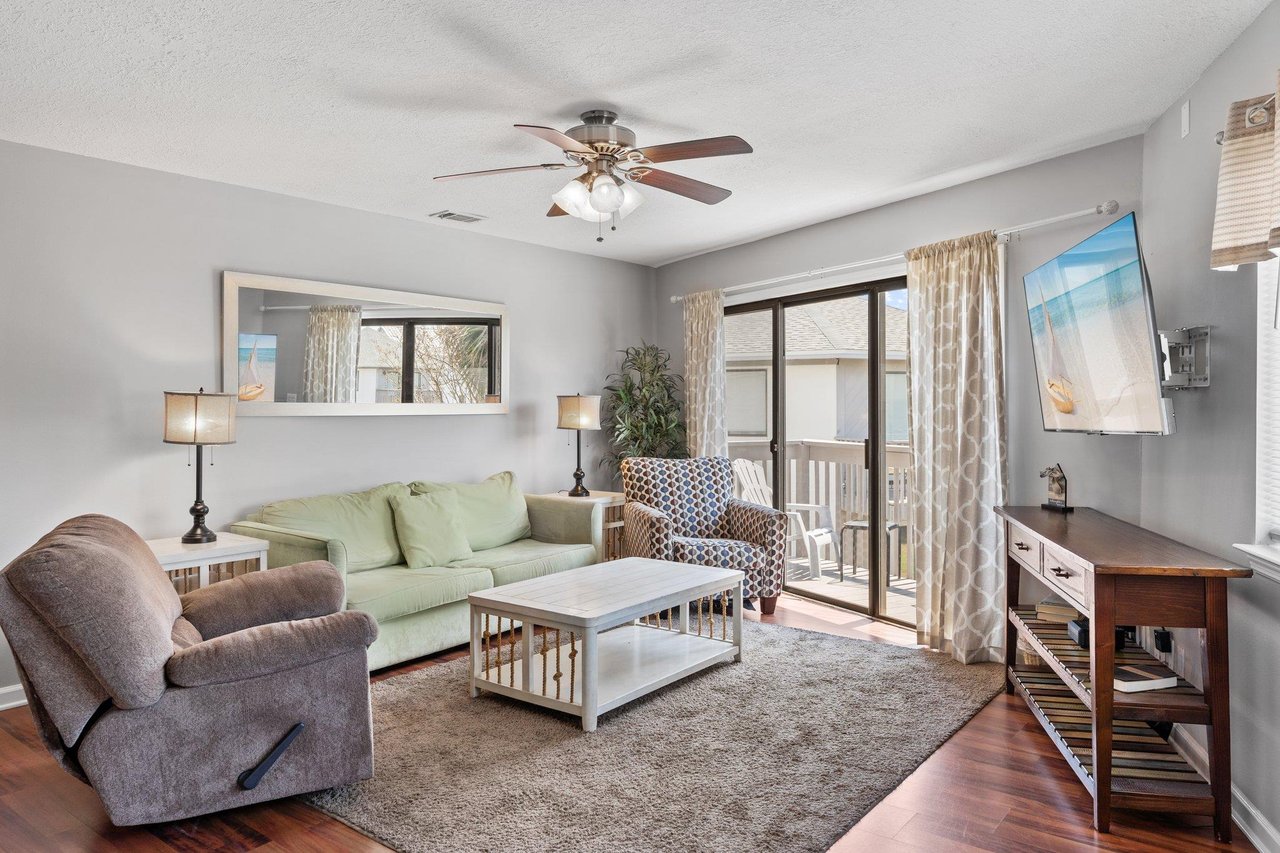 Living Area with Private Balcony