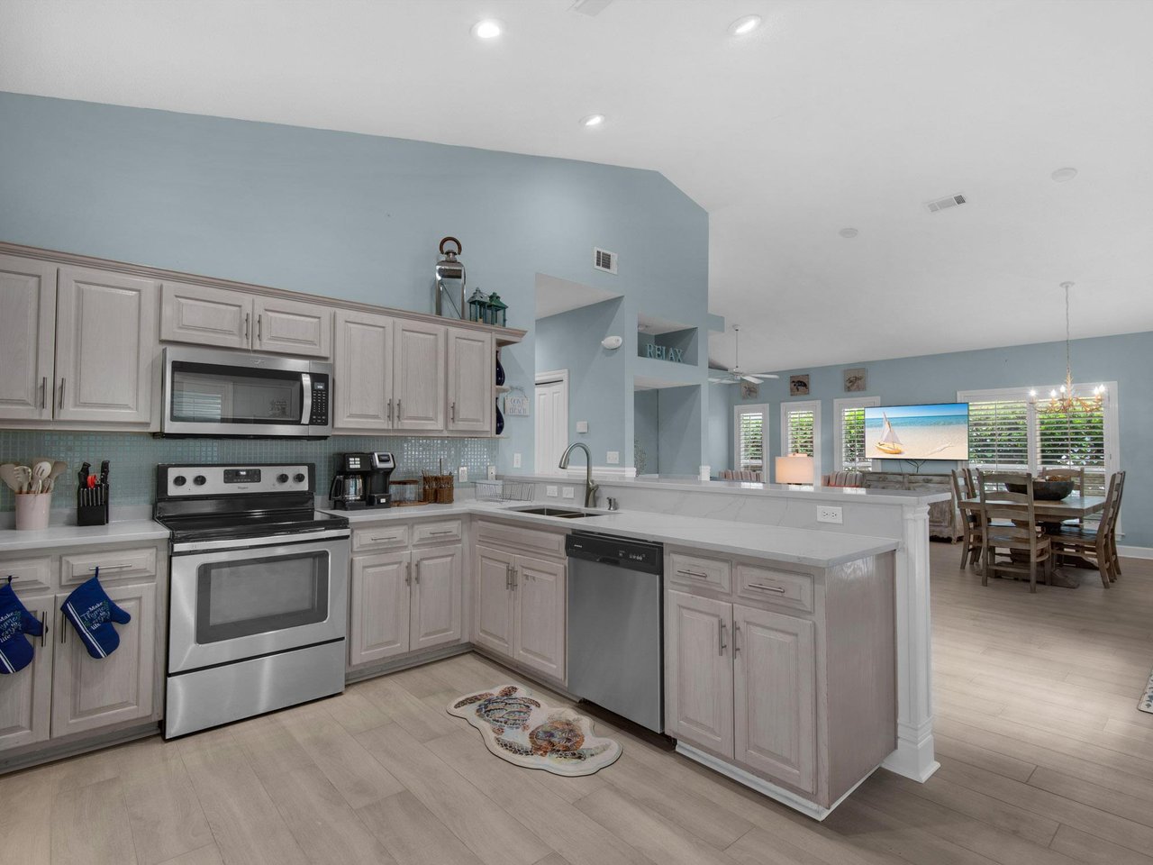 Kitchen Open to Living Area