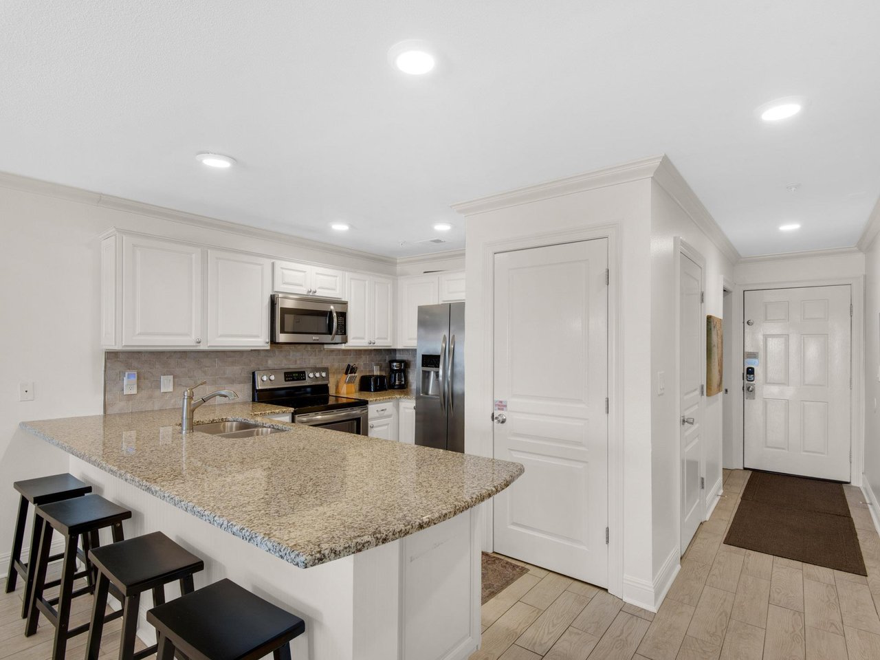 Open Kitchen with Bar Seating