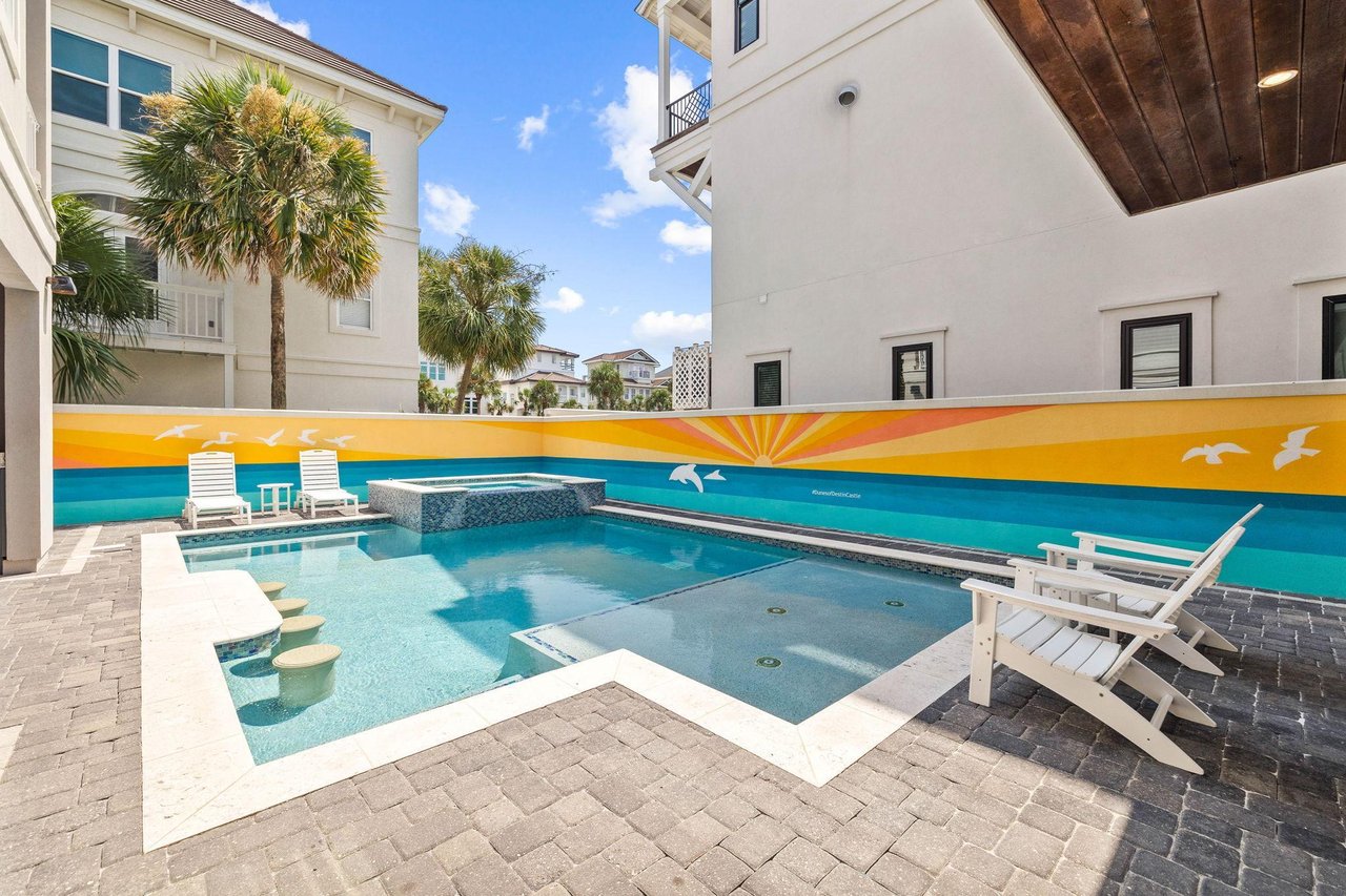 Pool with With Built in Stools