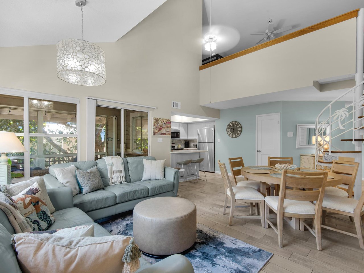 Open Living and Dining Area