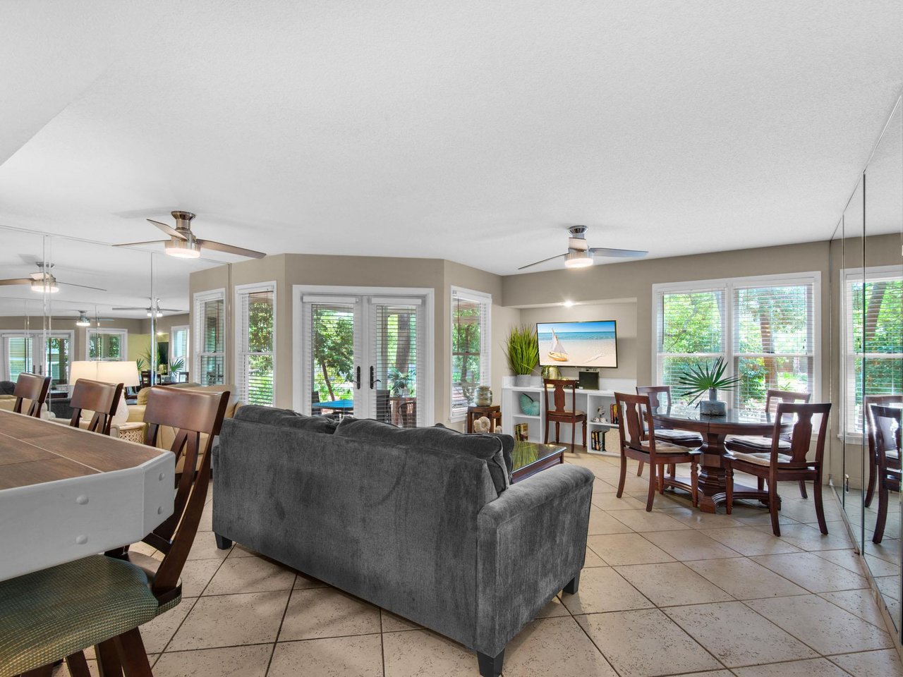 Open Living and Dining Area